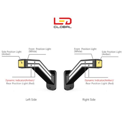 LED Stalk Marker Light with Dynamic Indicator - Right
