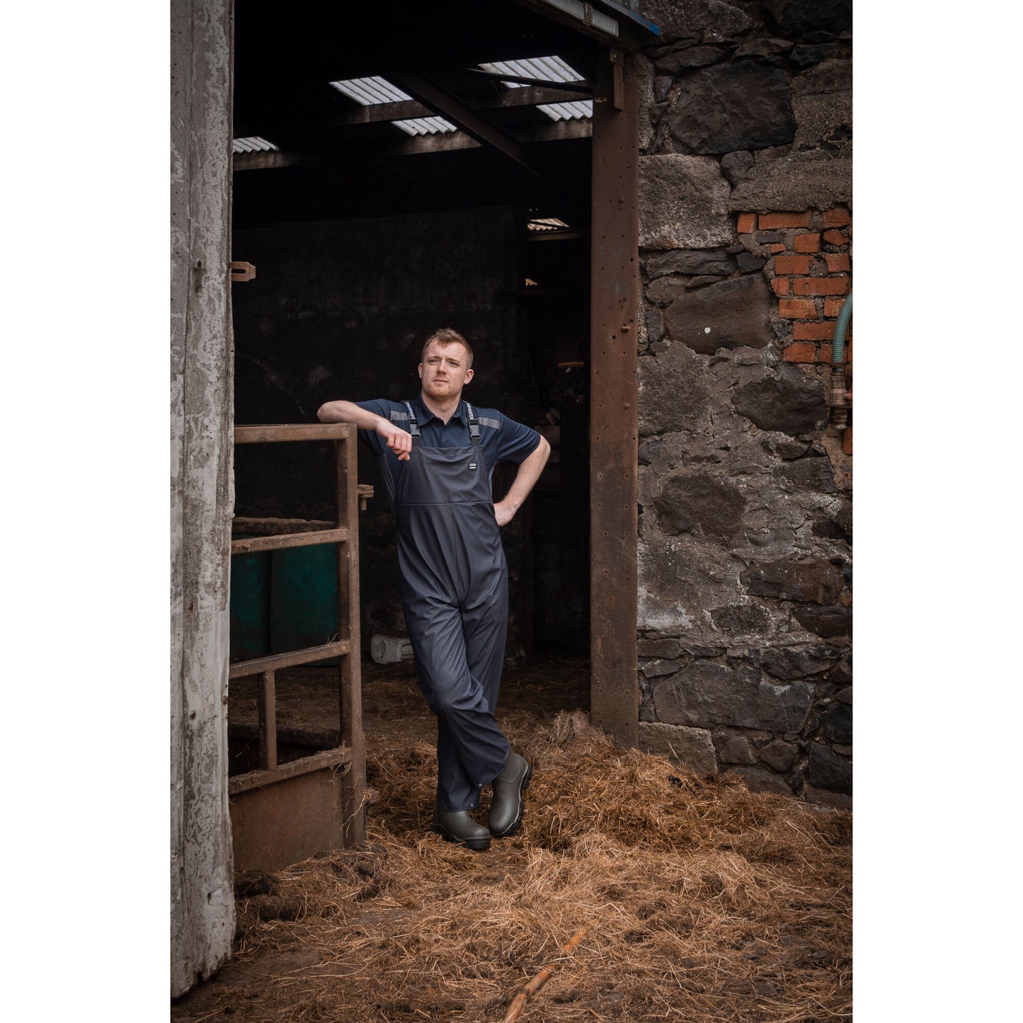 Swampmaster No-Sweat Stormgear Waterproof Bib & Brace Navy