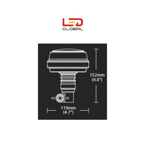 Green LED Low Profile Flexi Pole Beacon