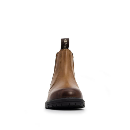 Xpert Heritage Wrangler Junior Kids Dealer Boot Burnished Tan