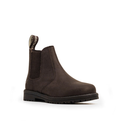 Xpert Heritage Wrangler Junior Kids Dealer Boot Dark Brown