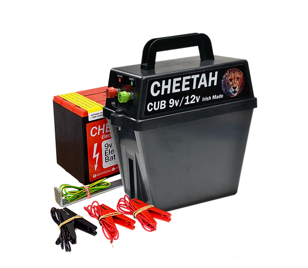 Cheetah Cub Battery Fencer & 9V Battery