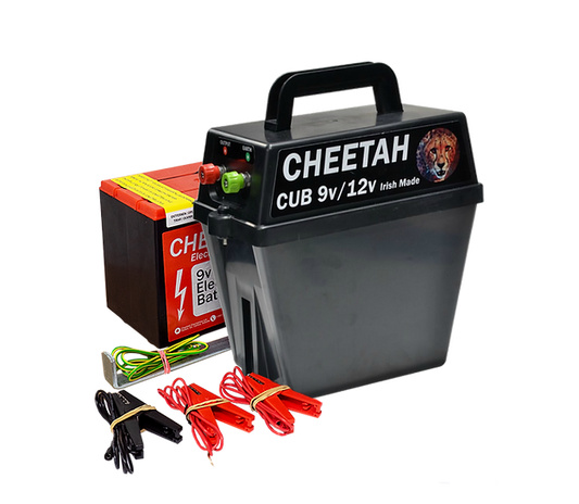 Cheetah Cub Battery Fencer & 9V Battery