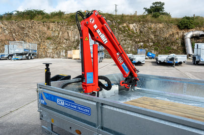 Dale Kane flatbed trailer fitted with crane