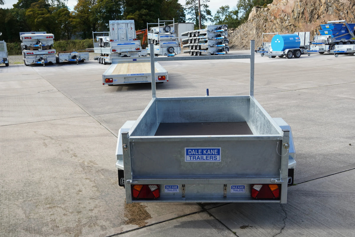 Dale Kane galvanised single axle trailer rear view