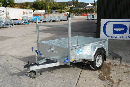 Dale Kane galvanised single axle trailerfront view