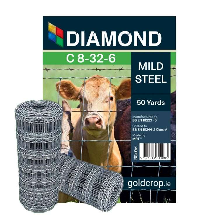 8-32-6 Heavy DIAMOND Stockfence 50yd