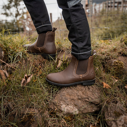 Xpert Heritage Farrier Junior Kids Chelsea Boot Rustic Brown