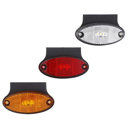 LED Oval Marker Light with Bracket (AMBER)