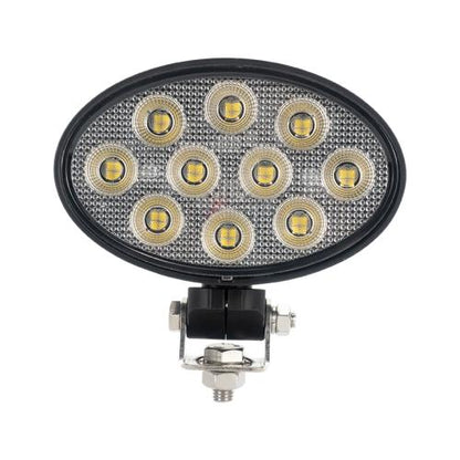 40 Watt LED Oval Flood Beam Work Light - Dual Mount, Swivel