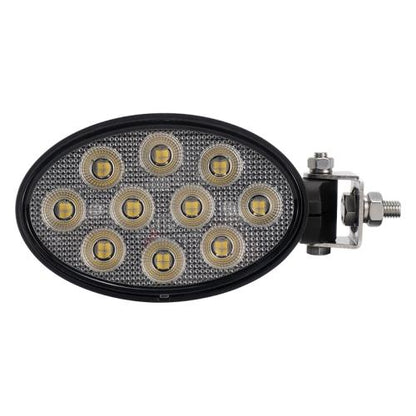 40 Watt LED Oval Flood Beam Work Light - Dual Mount, Swivel