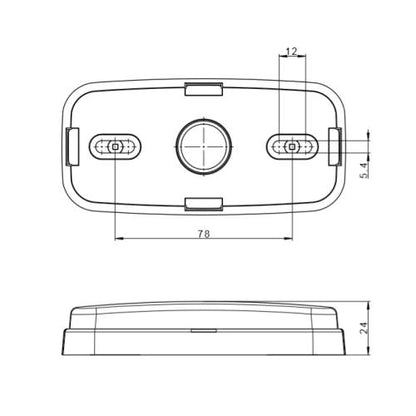 12/24V LED Marker Light with Indicator - Amber