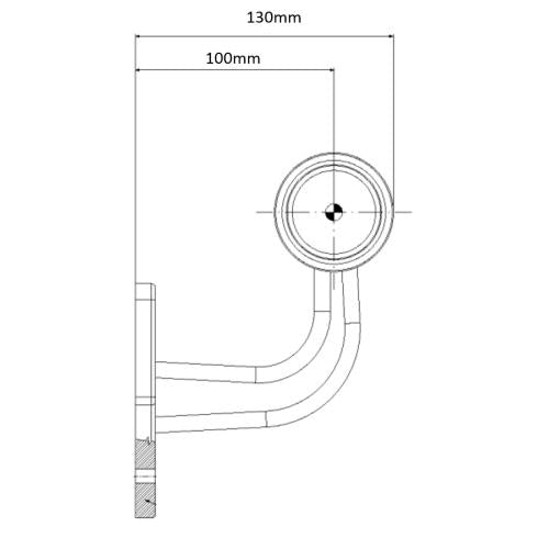 12/24V LED 90 DEGREE STALK MARKER LIGHT (SHORT)