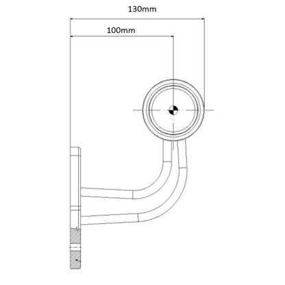 12/24V LED 90 DEGREE STALK MARKER LIGHT (SHORT)