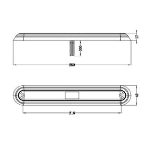 9-33 Volts LED Slim Tail Light Pair