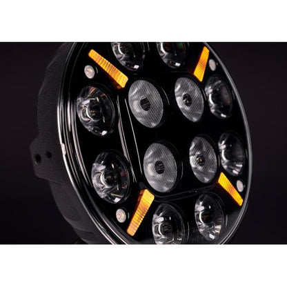 120 Watt 9 LED Driving Light with Dual Colour Position & Amber Warning Strobe