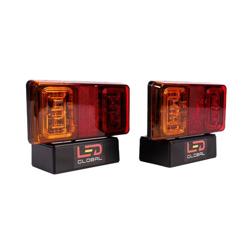 9-33 Volts LED Rectangular Combination Tail Light - Pair