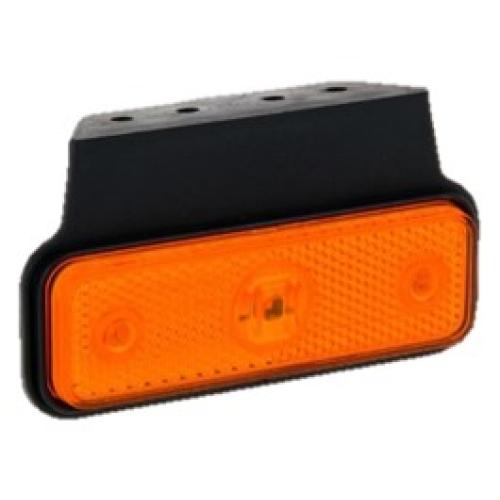 12/24V LED Marker Light (Slim) with Bracket - Amber