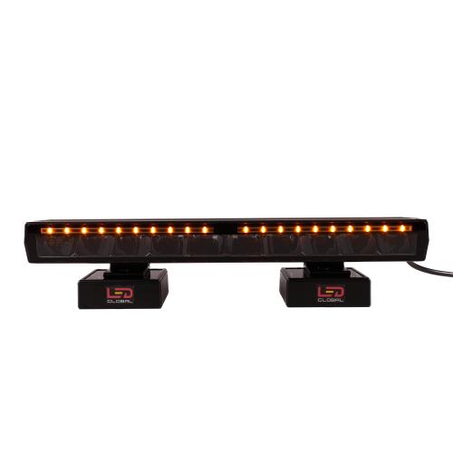 150 Watt 20" LED Driving Bar with White Position Light & Amber Strobe Function