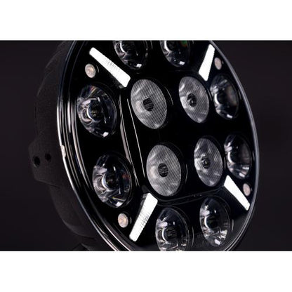 120 Watt 9 LED Driving Light with Dual Colour Position & Amber Warning Strobe