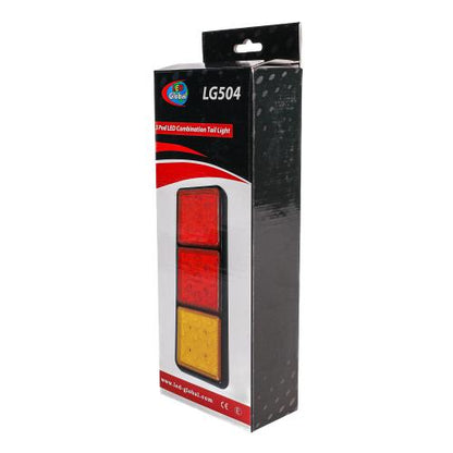 LED 3 Pod Combination Tail Light, 10-30 Volts