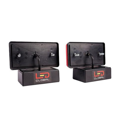 9-33 Volts LED Rectangular Combination Tail Light - Pair