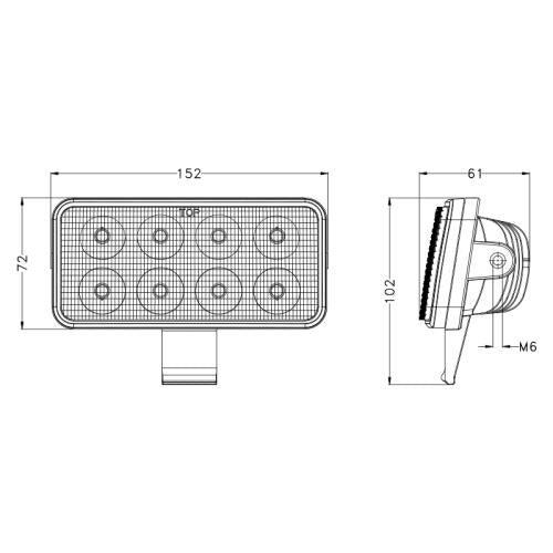 40 Watt LED Cab Work Light