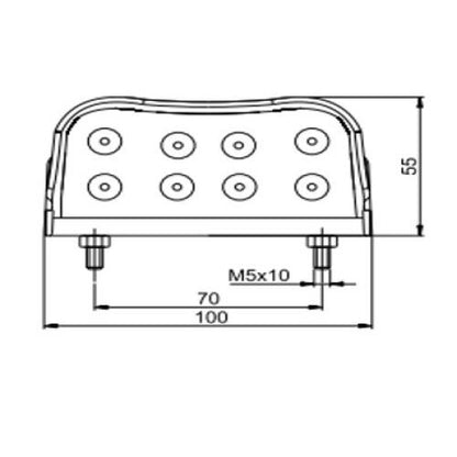 12/24V LED NUMBER PLATE LIGHT - LARGE