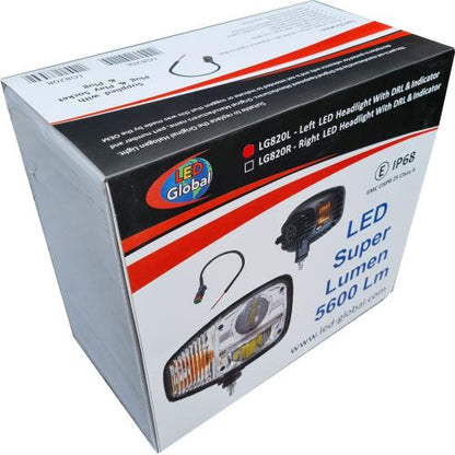 100 Watt LED Headlight with Front/Rear Indicator (LH) & Drl Light