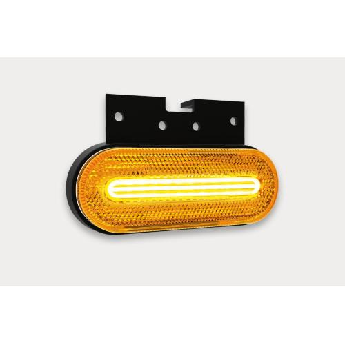 12/36V LED Marker Light with Bracket - Amber