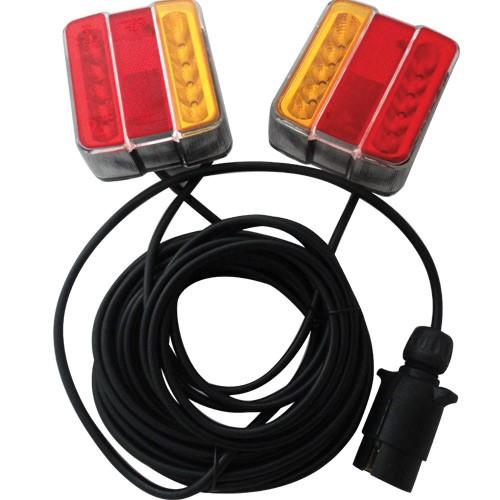 LED Magnetic Trailer Tail Light Set (12 Metre Cable)