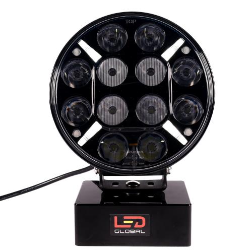 120 Watt 9 LED Driving Light with Dual Colour Position & Amber Warning Strobe