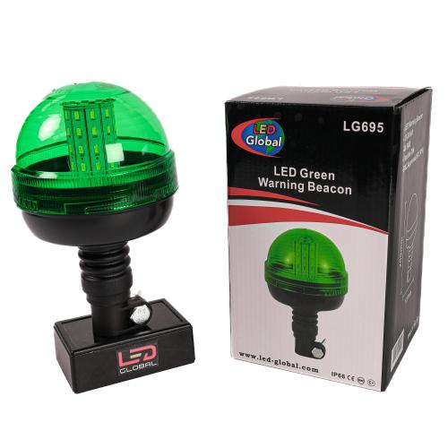 LED Pole Mounted Warning Beacon - Green