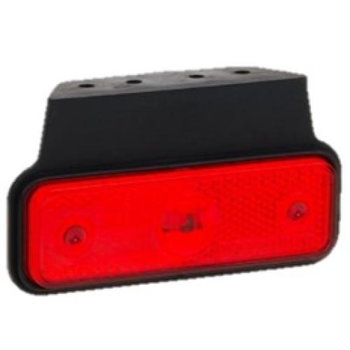 12/24V LED Marker Light (Slim) with Bracket - Red