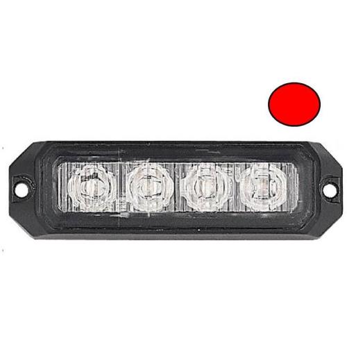 4 LED Grille Red Warning Strobe