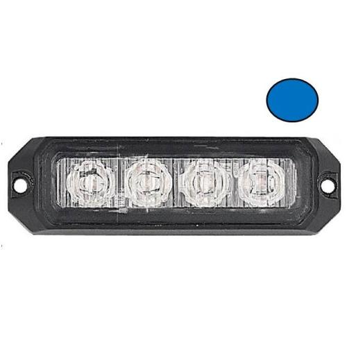 4 LED Grille Blue Warning Strobe