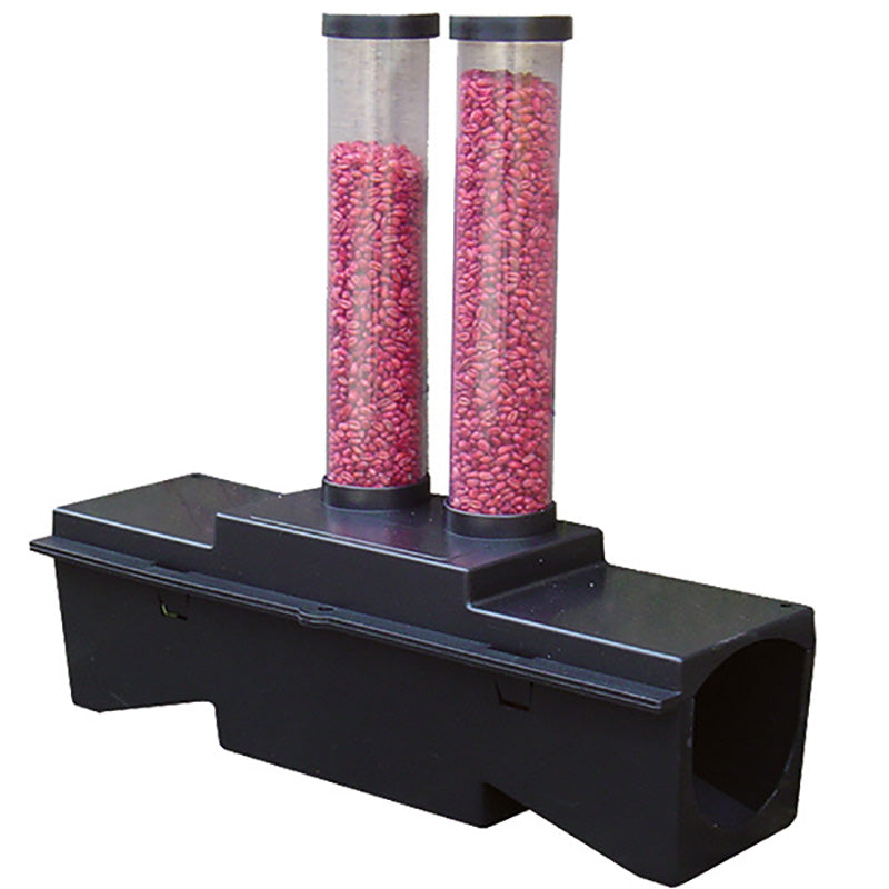 Rodent bait station with tubes