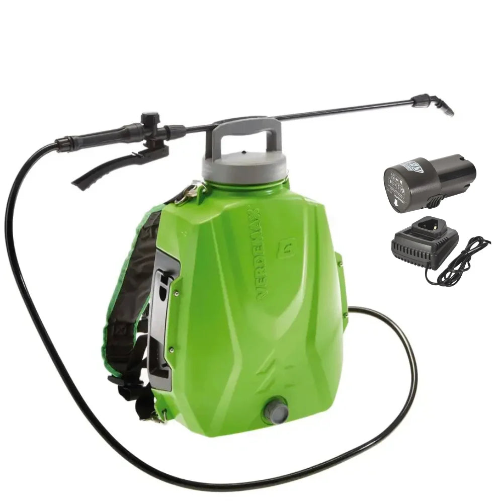 Verdemax 8 litre battery backpack sprayer with spray lance, battery and charger