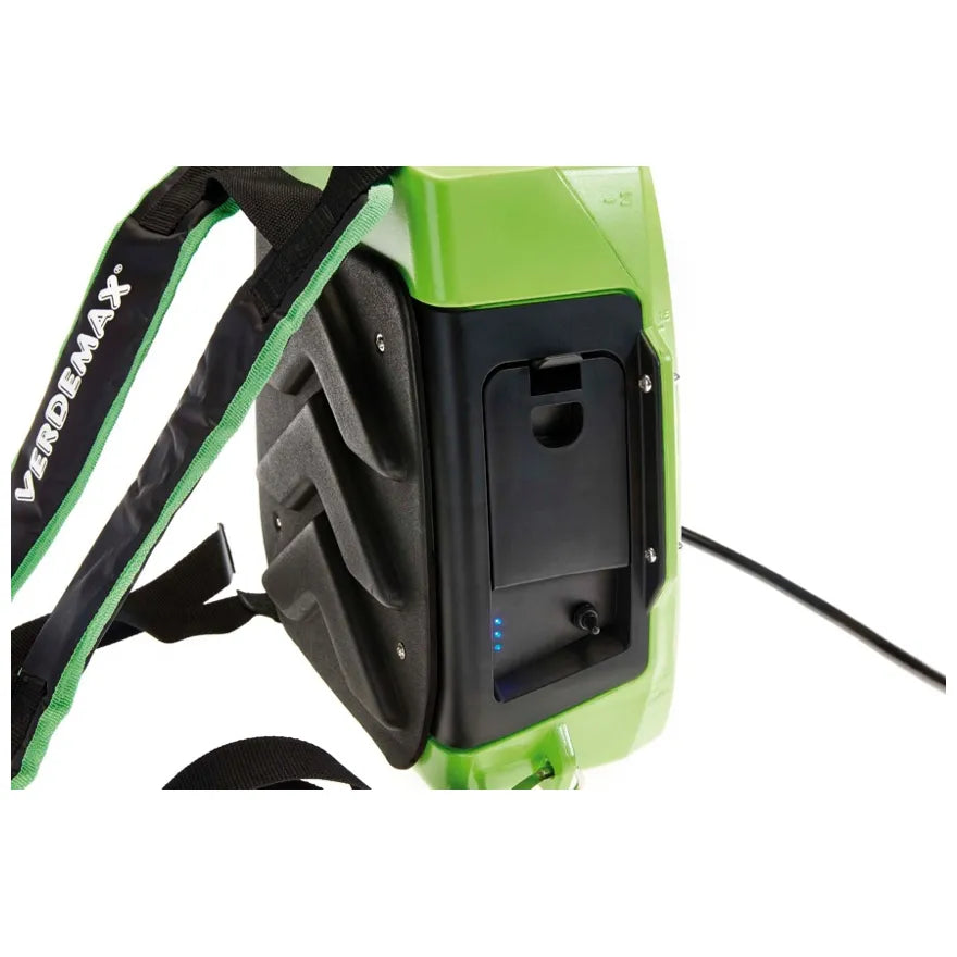 Verdemax 12 litre battery backpack sprayer with shoulder straps, hose and spray lance
